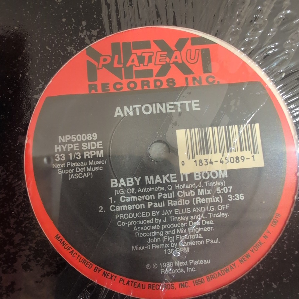 Antoinette Baby Make It Boom 12" Vinyl Single 1988 Next Plateau NP50089 Hip Hop - Picture 4 of 4
